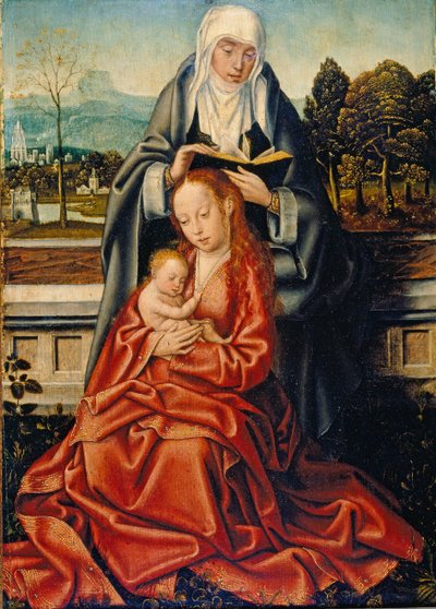 Jungfrun och barnet med St Anne, 1400-talet av Unknown