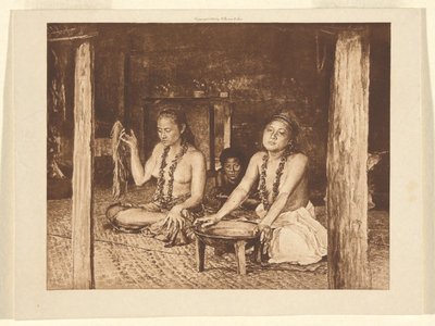 Två tahitianer av Unknown