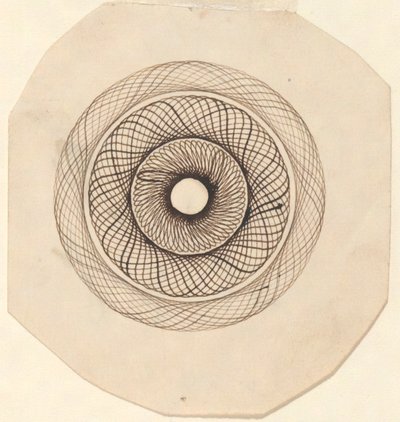 Utan titel (cirkulärt dekorativt motiv) av Unknown