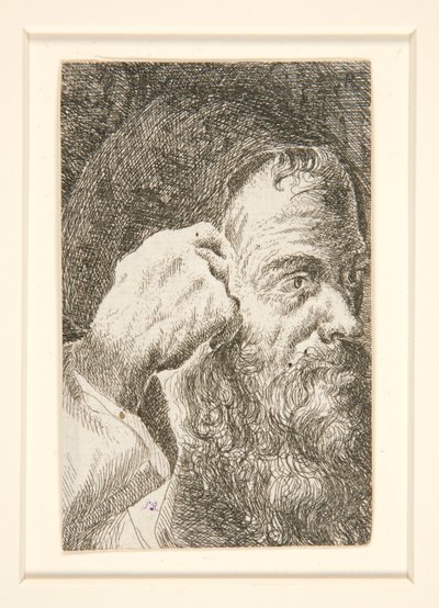 Untitled (Head of a Bearded Man) av Unknown