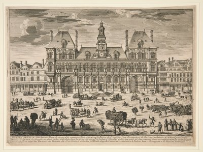 Utsikt över Hotel de Ville, Paris av Unknown