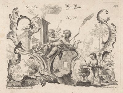 Fyrverkeri Le Feu / Das Feuer (titel på objekt) Fyra element (serietitel) av Unknown