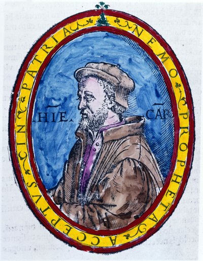 (Cardanus Hieronymus) Jerome Cardan på italienska Gerolamo Cardano, italiensk läkare, matematiker, filosof och astrolog (Pavia av Unknown artist
