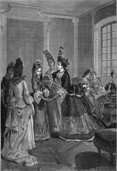 1685-1686: Nya katoliker. Gravyr av 1800-talet. I "Histoire de France" av Jules Michelet av Unknown artist