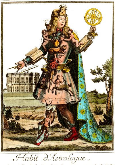 1600-talsastrologdräkt. Privat samling. av Unknown artist