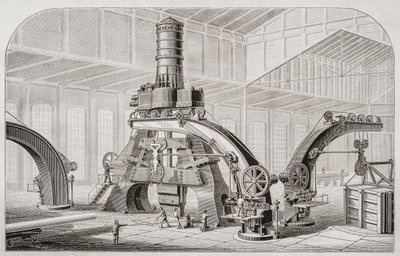 1800-tals ånghammare, eller dropphammare av Unknown artist