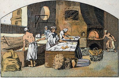 Ett bageri på 1700-talet. av Unknown artist