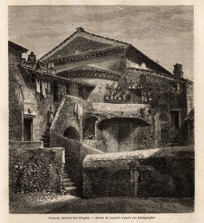 En cloaca bakom kapellet i San Crispino av Unknown artist
