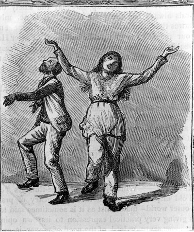 Ett par Shakers som dansar. av Unknown artist