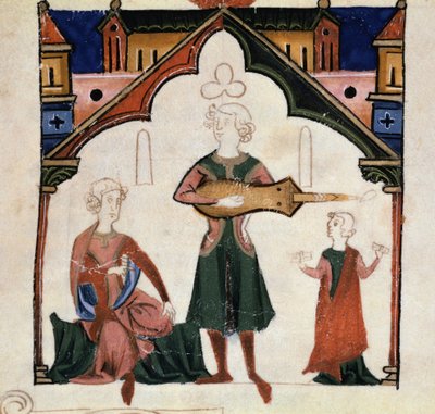 En grupp poeter och musiker (miniatyr av Unknown artist