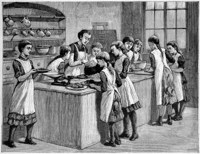 En köksklass i England. av Unknown artist