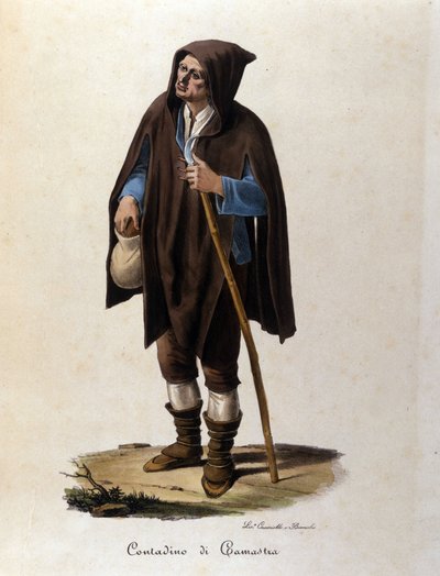 En bonde från Camastra-regionen på Sicilien. av Unknown artist