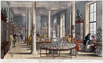 En porslinsbutik i London (England) Wedgwood & Byerley - Litografi omkring 1800 av Unknown artist