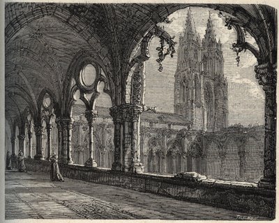 Abbaye Saint-Jean-des-Vignes - Soissons - (Saint Jean des Vignes) - gravyr i "" PATRIE" - PECTUREQUIREQUE BESKRIVNING AV FRANKRIKE I 6 BIND AV LUCIEN HUARD - slutet av 1800-talet av Unknown artist