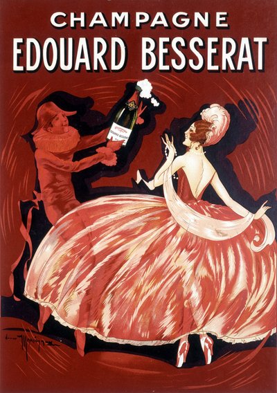 Reklamaffisch för Champagne Edouard Besserat, sent 1800-tal av Unknown Artist