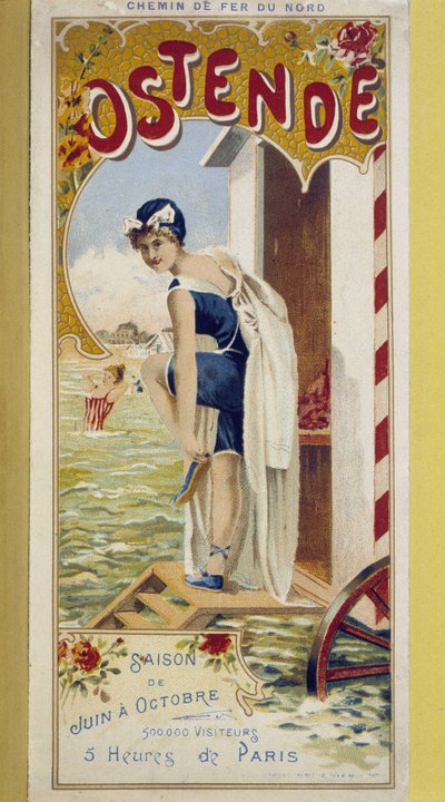 Annonsaffisch för Oostende, sent 1800-tal av Unknown artist