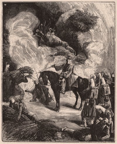 Afrikanska trupper kvävde algerier i en grotta under erövringen av territoriet Regence Algiers 1844-45 av Unknown