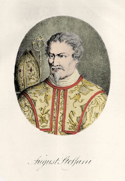 Agostino Steffani (1654-1728) italiensk tonsättare gravyr 1856 av Unknown artist