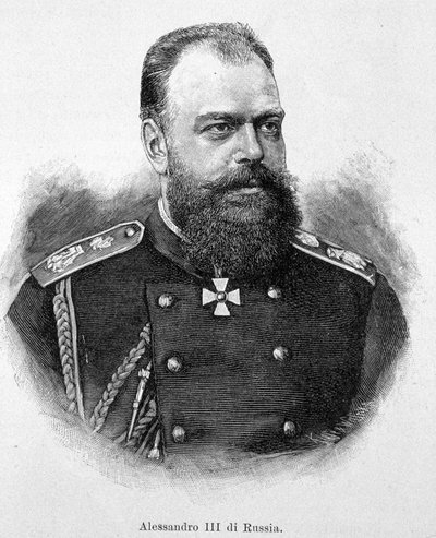 Alexander III (Alexandrovich) kejsare av Ryssland av Unknown artist