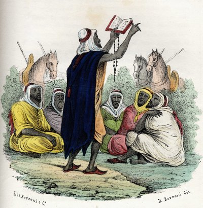 Algeriet. Emiren Abd el Kader (Abd-el-Kader eller ibn Muhyi al-Din al-Hasani (al Din al-Hasani) (1808-1883) uppmanade till ett första jihad (heligt krig) 1832. I ""Storia d