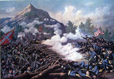 Amerikanska inbördeskriget (1861 - 1865): Slaget vid Kennesaw Mountain (Georgien) 27 juni av Unknown artist