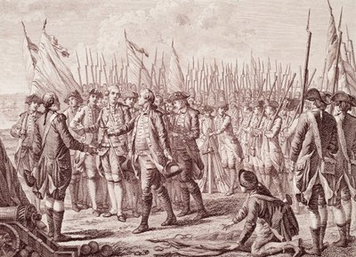 Amerikanska revolutionskriget: Lord Cornwallis kapitulation av Unknown artist