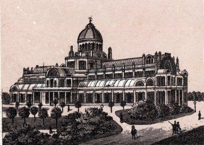 Amsterdam, Holland: utsikt över Folkets palats. i "" Världen illustrerar 168 vyer"" Odaterat (slutet av 1800-talet) av Unknown artist