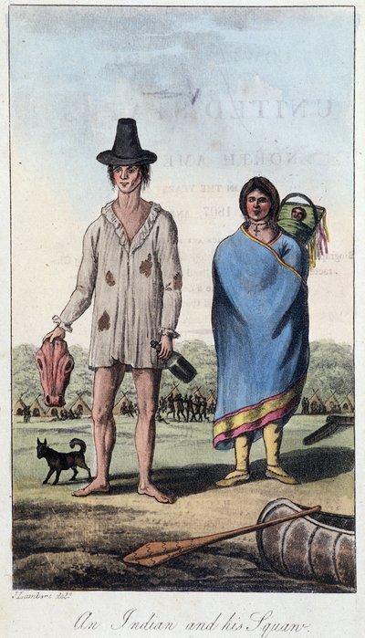 En indier och hans squaw, Kanada av Unknown artist