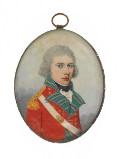 En officer vid 36:e (Herefordshire) regementet, möjligen fänrik William Tunstall av Unknown artist