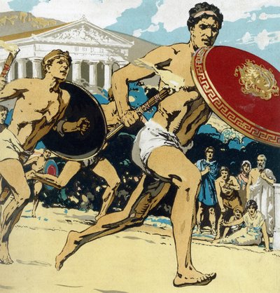 Forntida olympiska spel av Unknown artist