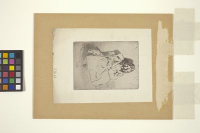 Annie, Sittande (etsning) av Unknown artist