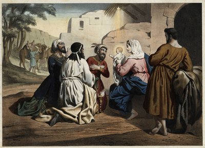 Anonym gravyr från mitten av 1800-talet. av Unknown artist