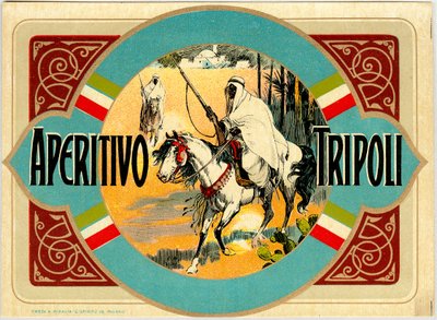 Aperitivo Tripoli alkoholreklam, sent 1800-tal av Unknown artist