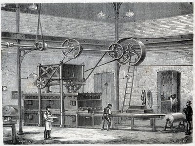 Apparat för vulkanisering av gummi med torr ånga - i "" The wonders of the industry"" av Louis Figuier av Unknown artist