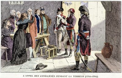 Överklagande av fångar under terrorn (1793-1794) av Unknown artist