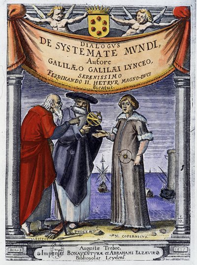 Aristoteles, Ptolemaios och Nicolas Copernicus (Nicolaus Copernicus av Unknown artist
