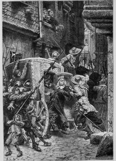 Arrestering av Brousel (början av Fronde) i "" History of France"" av Guizot av Unknown artist