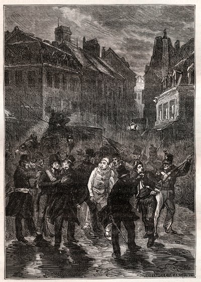Attacker mot Louis-Philippe I - Le conspiracy de la rue des Prouvaires - Den 1 februari av Unknown artist