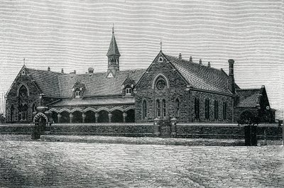 Australien: An Adelaide Public School, ca 1885 (gravyr) av Unknown artist