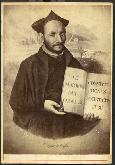 Azpeitia: Målat porträtt av den helige Ignatius av Loyola, grundare av Society of Jesus and the Jesuites av Unknown artist