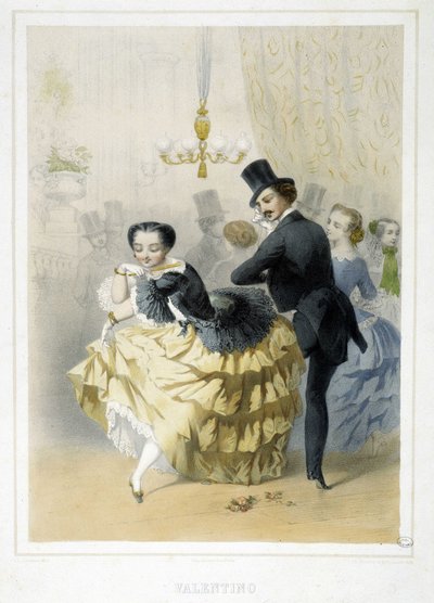 Bal: Valentino, omkring 1860 av Unknown artist