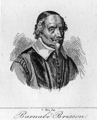 Barnabé Brisson, fransk magistrat 1530-1591 av Unknown artist