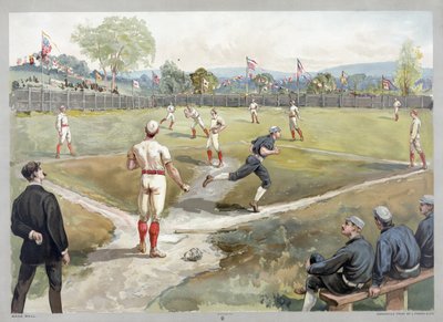 Baseball match av Unknown artist