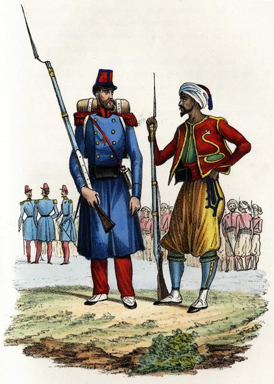 Bataljon av främlingslegionen bildad och skickad till Algeriet 1831; bataljon av inhemska ryttare, bildad och skickad till Algeriet 1841. I "" Storia d