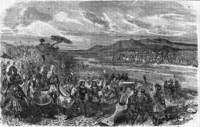 Slaget vid Fornoua (Fornovo) (Italien) under Karl VIII den 6 juli av Unknown artist