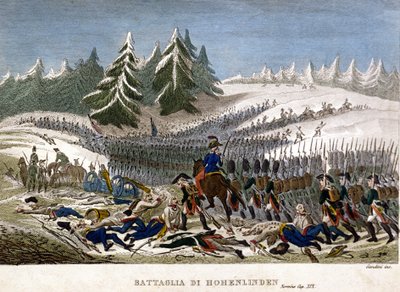 Slaget vid Hohenlinden den 3 december av Unknown artist