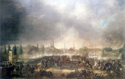 Slaget vid Leipzig (Battle of Nations), 16-19 oktober av Unknown artist