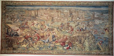 Slaget vid Pavia. Gobeläng. 1600-talet. Museet i Capodimonte, Neapel. av Unknown artist