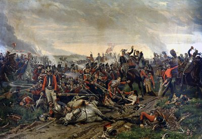 Slaget vid Waterloo den 18 juni av Unknown artist