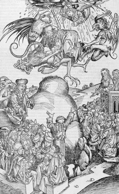 Tro och vidskepelse. I "" Nürnbergkrönikorna"" av Unknown artist
